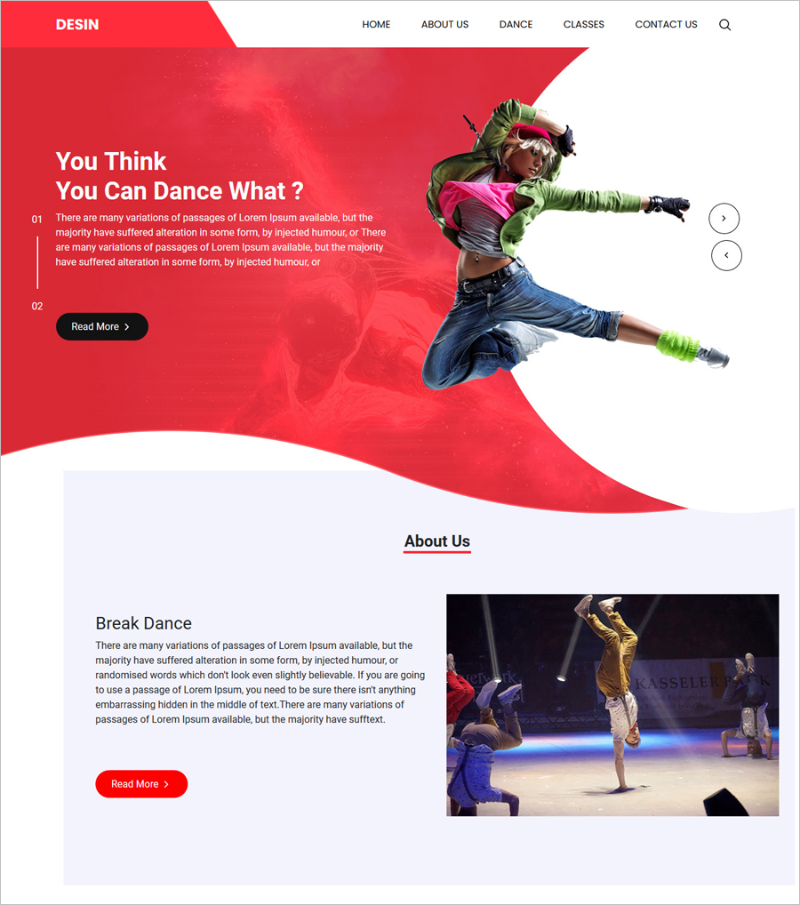 Free Dance Classes Html Template