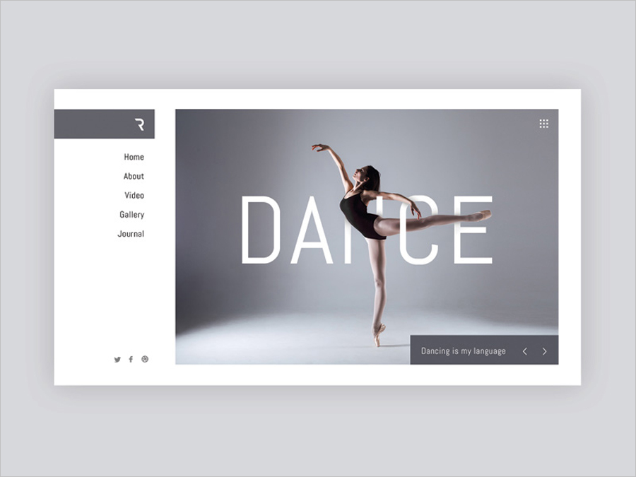 Free Dance School Website Concept Template