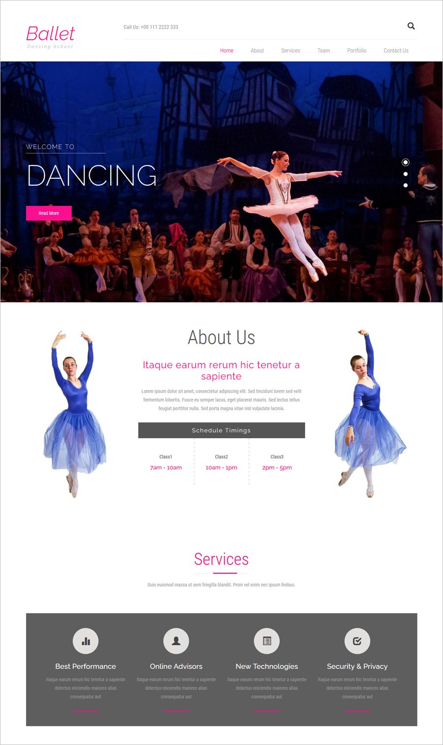 Free Ballet Responsive Web Template