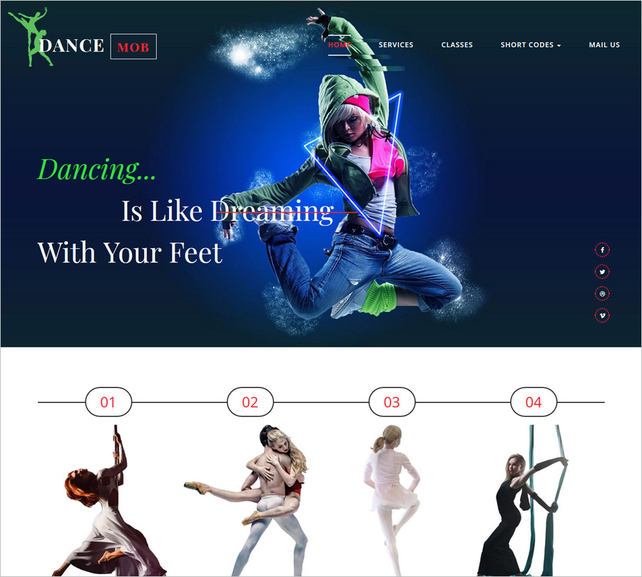 Dance Studio Website Templates Free