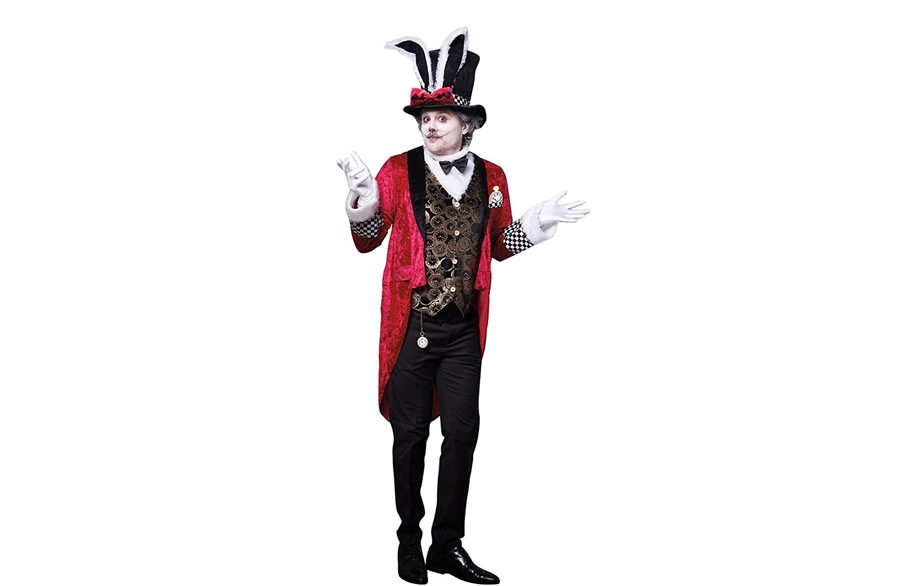 Men's White Rabbit Halloween Costume