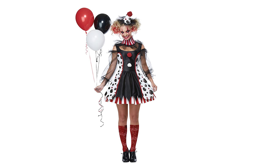 Women's Twisted Clown Costume