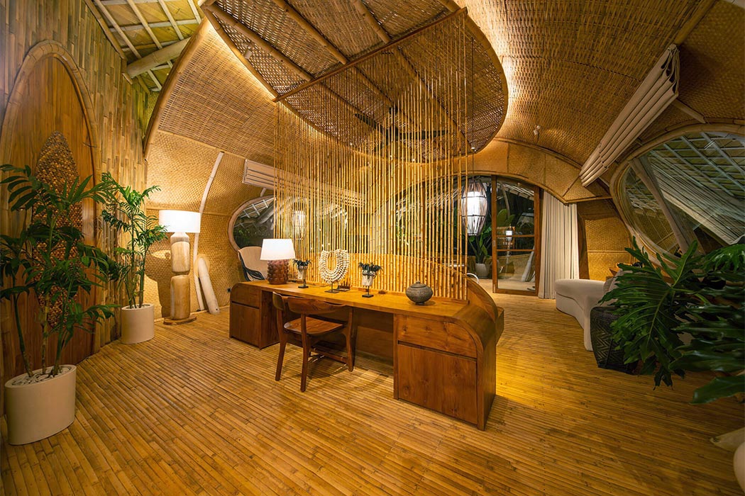 bamboo living room interior