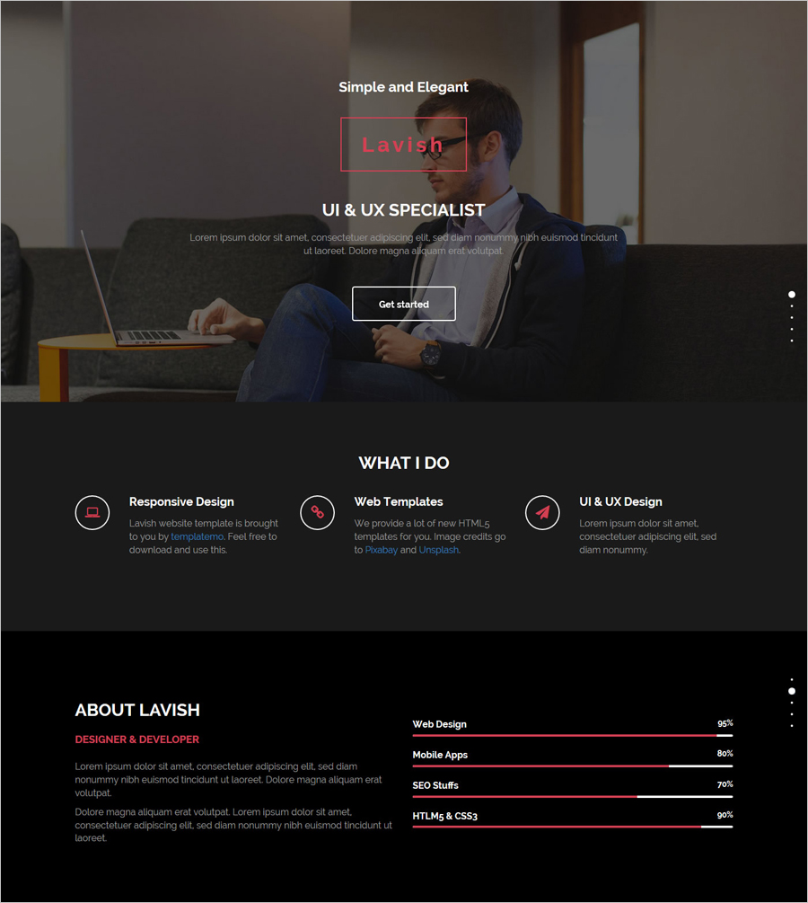 Free One-Page Resume CSS Template