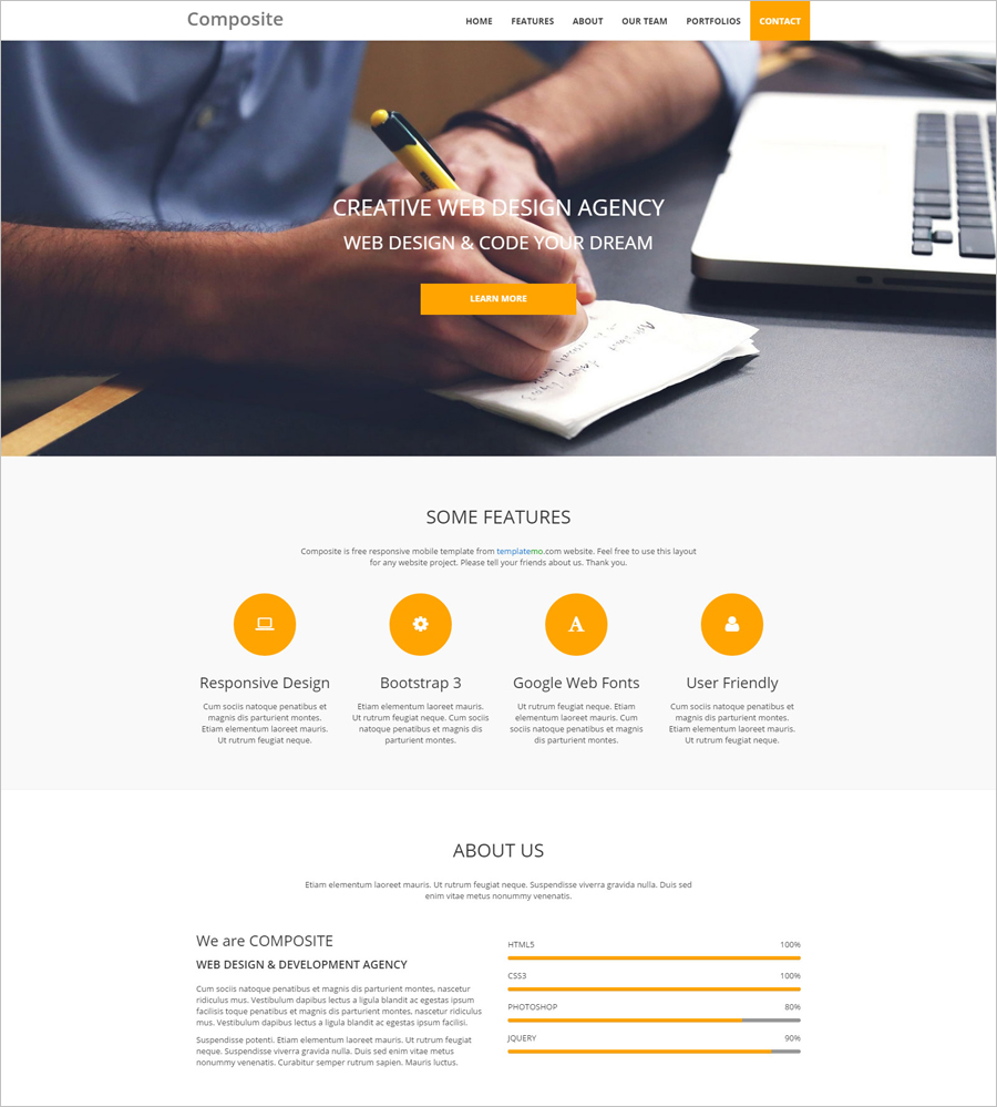 Free Resume Bootstrap HTML Template