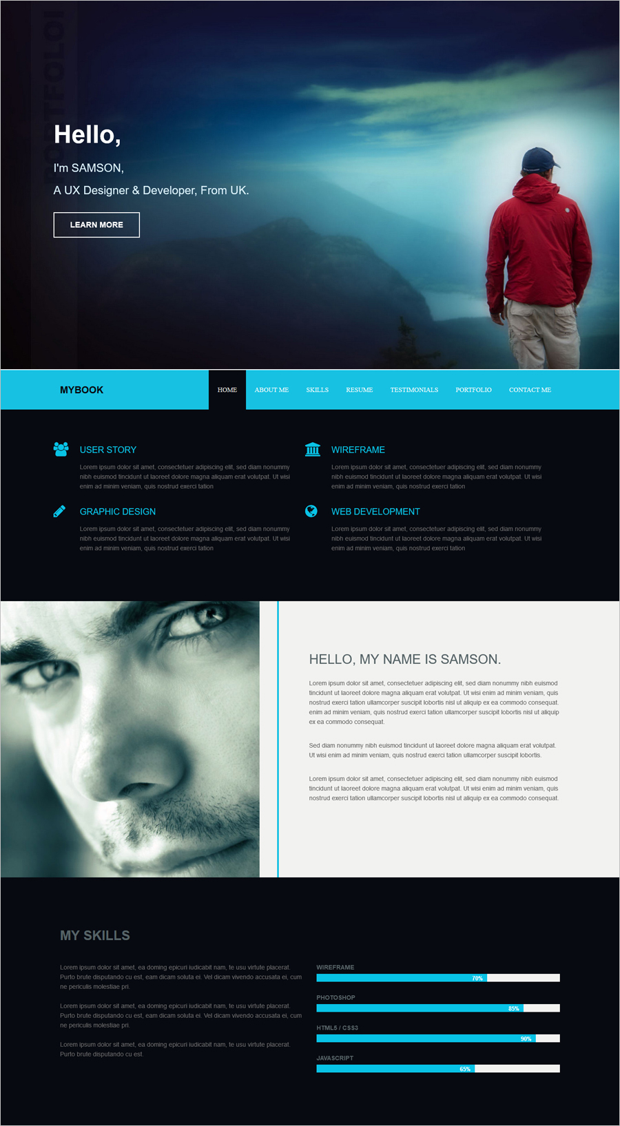 Free Resume Responsive Bootstrap Web Template