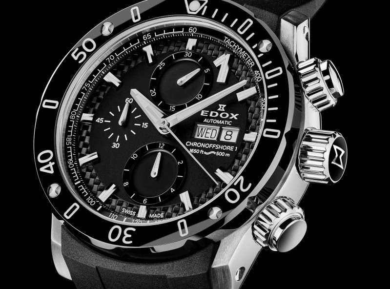 Edox Mens Chronoffshore-1 Swiss Chronograph