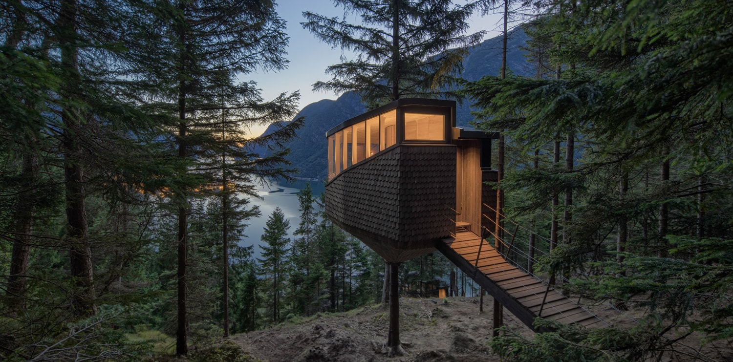 cone–shaped treehouse