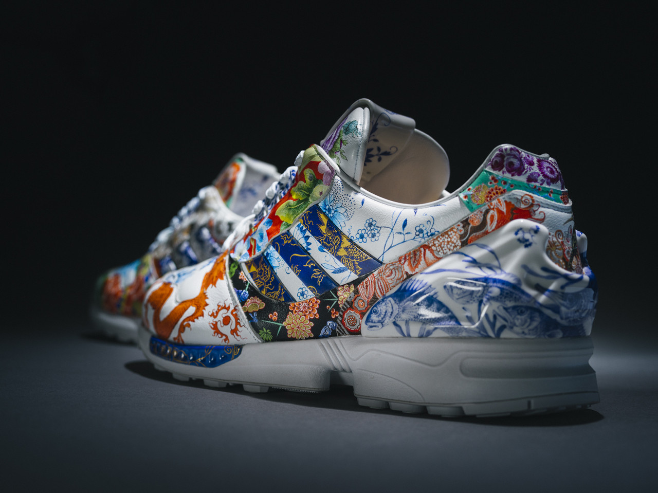 MEISSEN and Adidas Hand-Painted ZX8000 Porcelain Art Sneaker