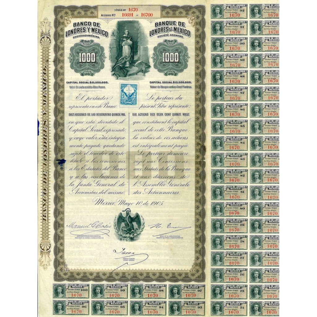 'Queen Victoria' 1,000 Pesos – Bond