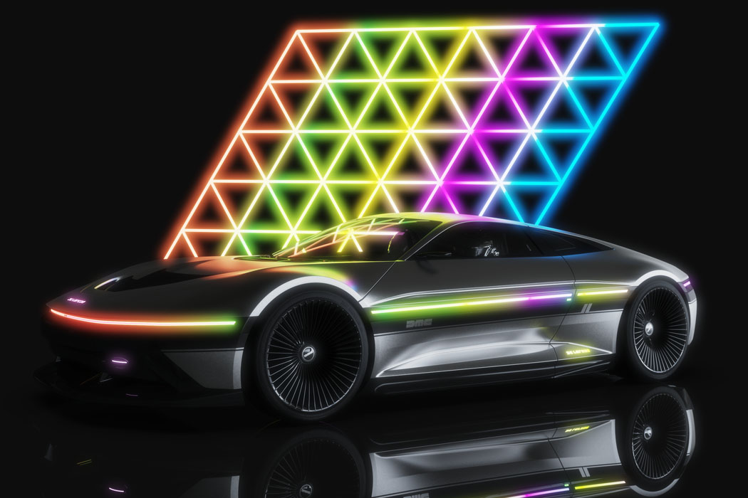 Nostalgic 2021 DeLorean DMC-12 by designer Ángel Guerra