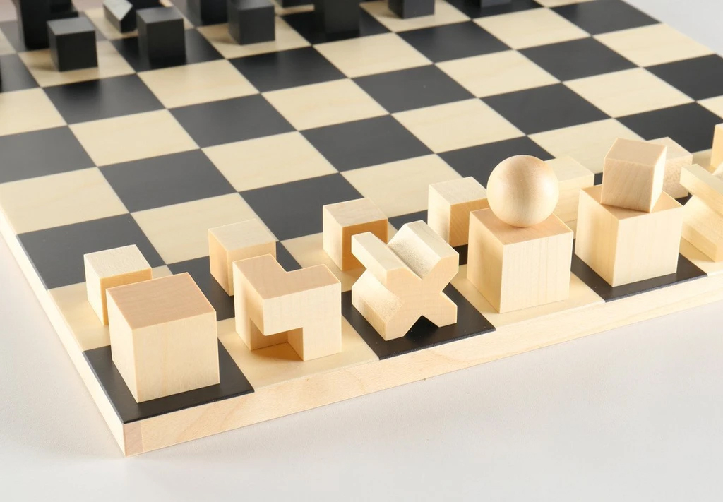 minimalist modern chess set