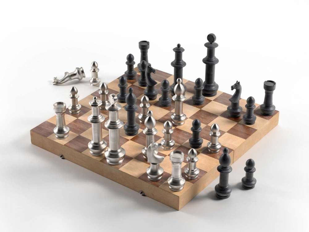 Jeu d'échecs géant vintage