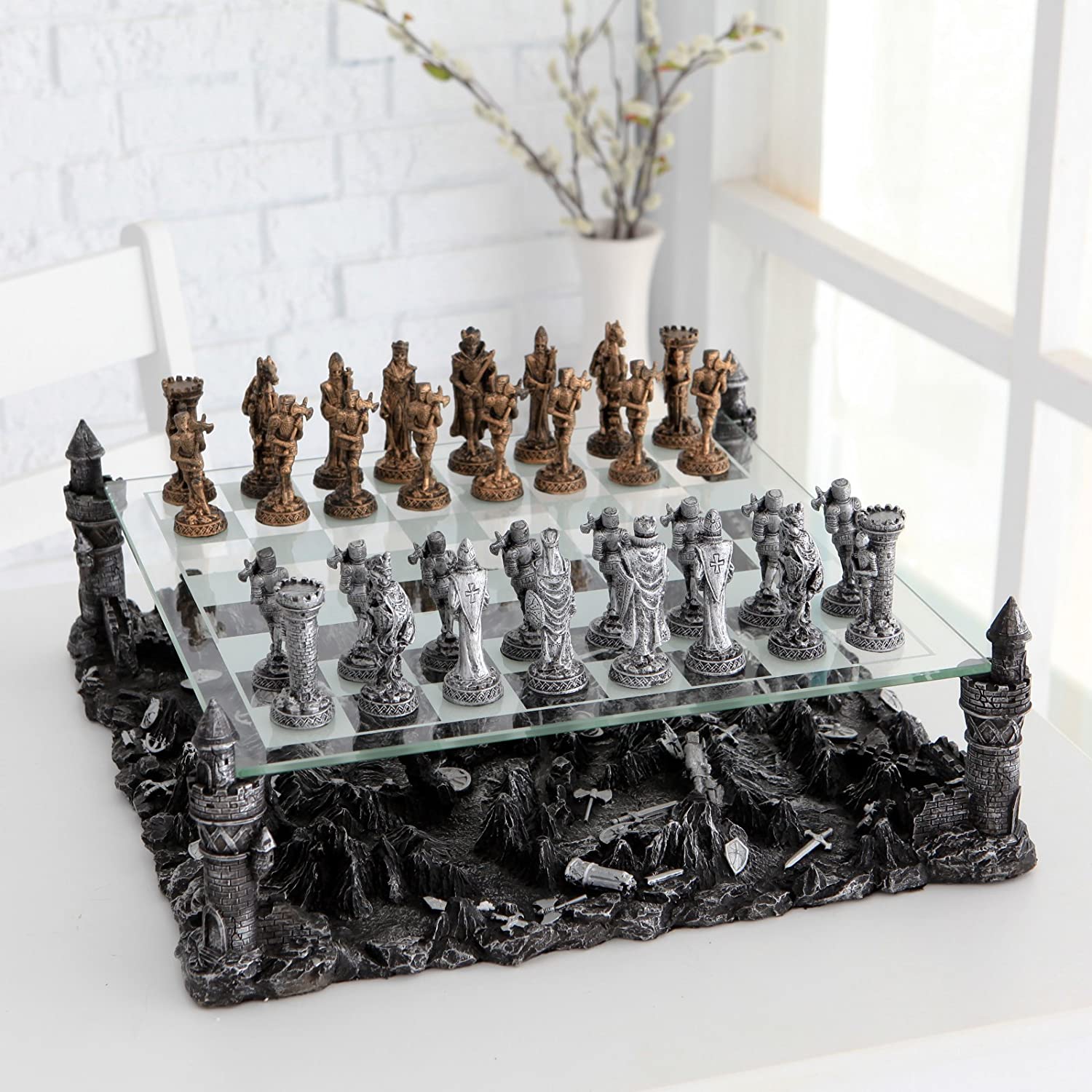 Renaissance Knight Chess Recreational Classic Strategy Game Set