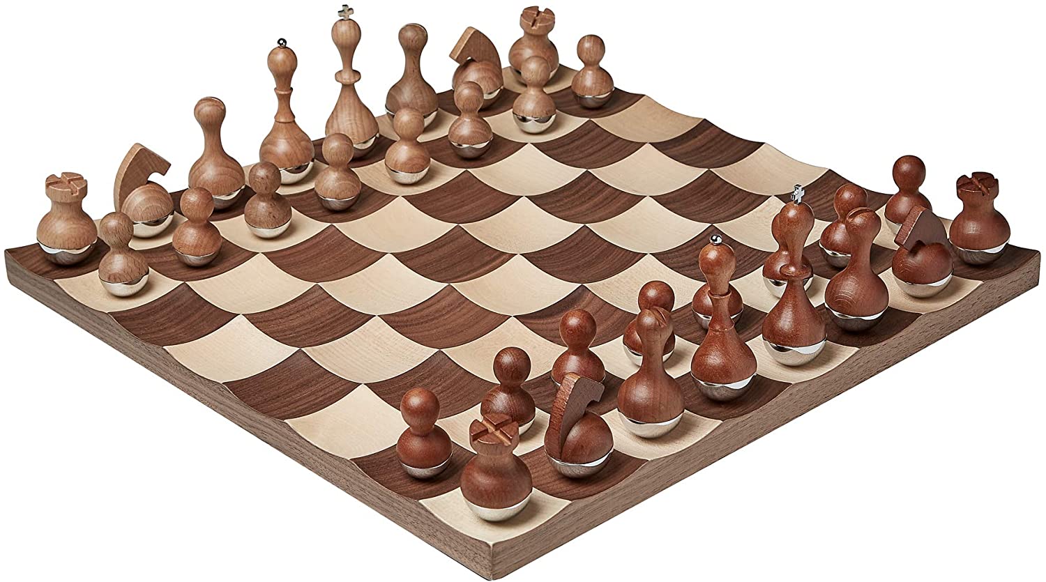 unusual beautiful modern chess set