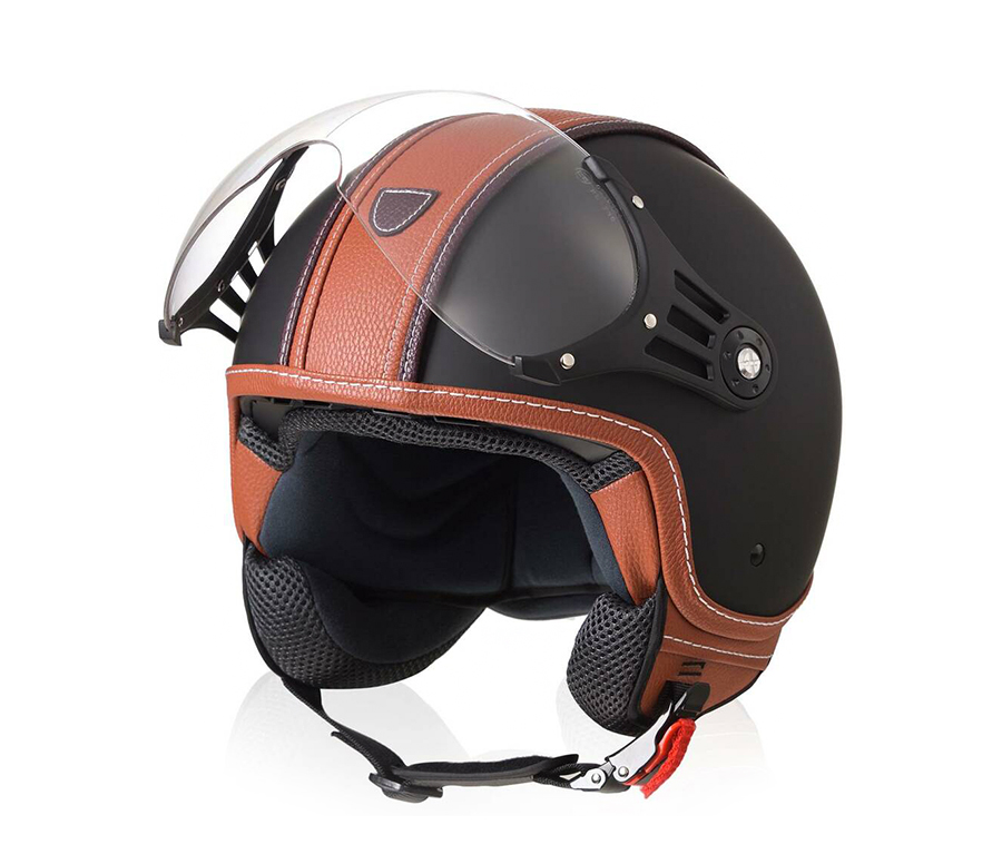 Vintage Half Face Helmet With Removable Glasses and Mask – xroder