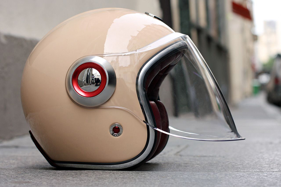 Vintage Motorcycle Helmet Retro Half Open Face Old School Moto Motorbike Head 