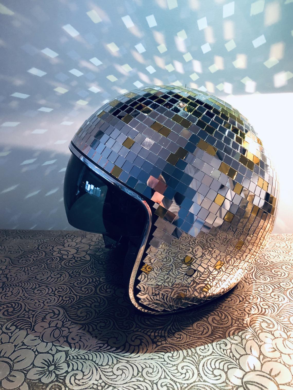 Disco Ball Custom Motorcycle Helmet