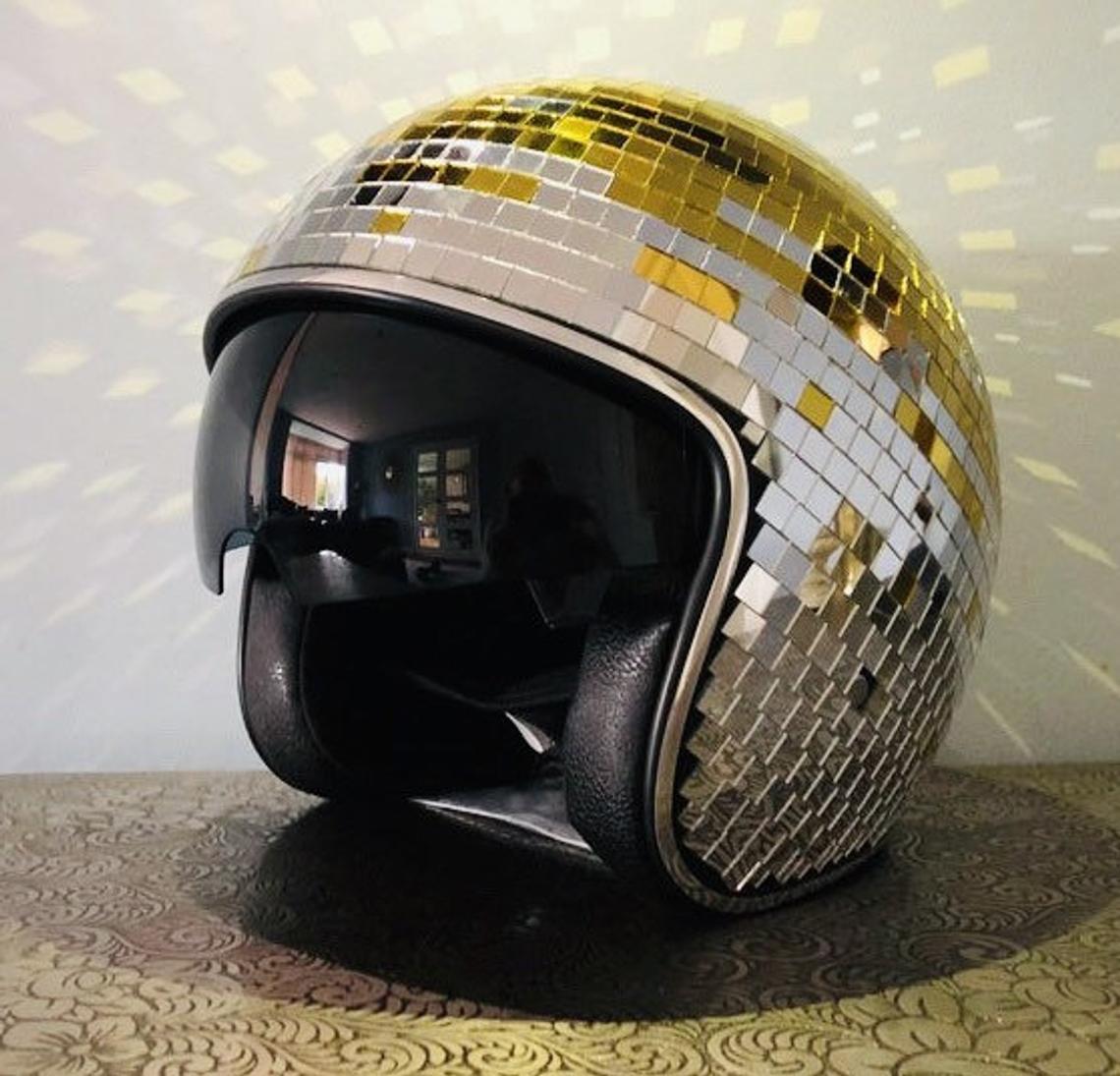 Disco Ball Custom Motorcycle Helmet