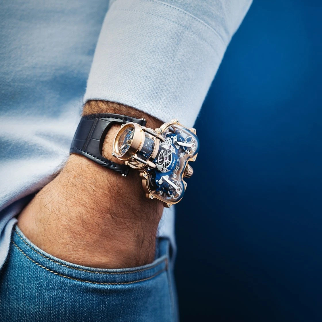 Unique MB&F Horological Machine N°9 Sapphire Vision Wrist Watch