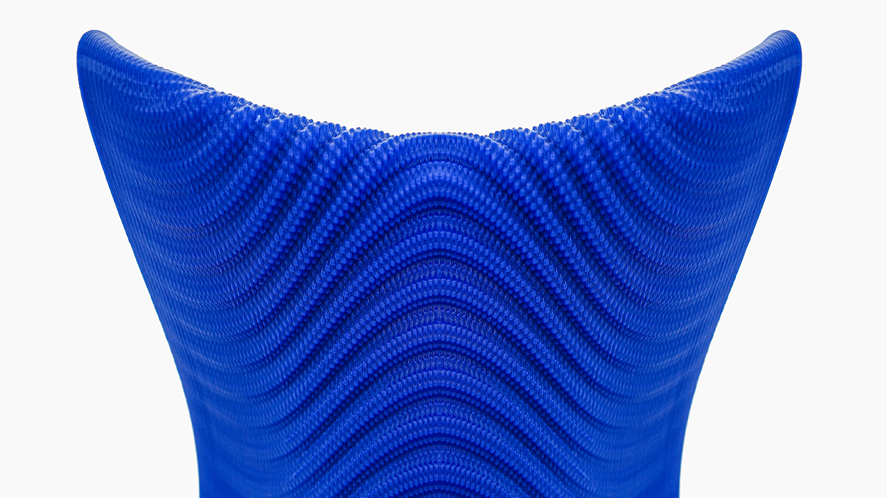 3d printed blue chair