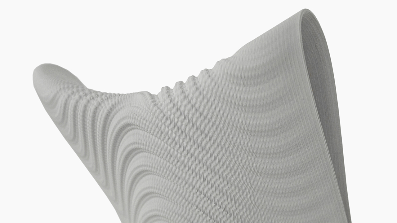 3d printed white chair