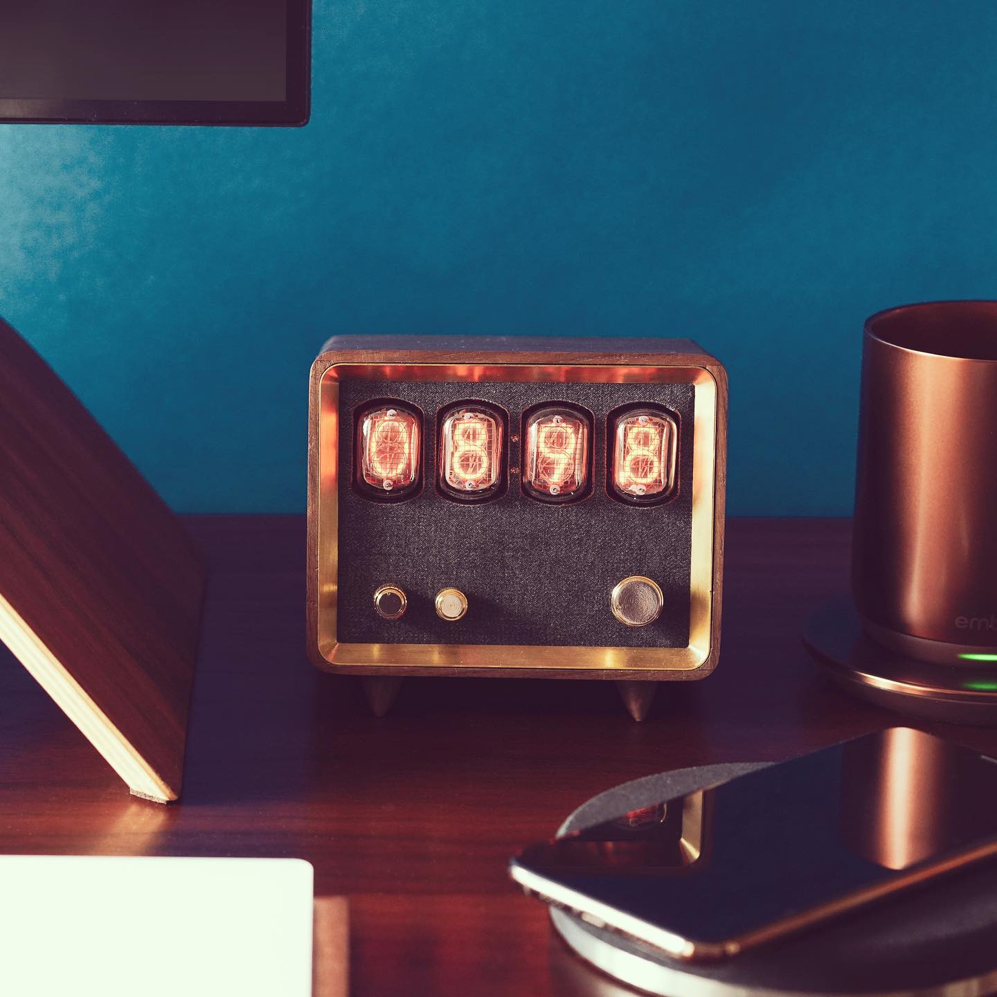 vintage nixie tube clock radio