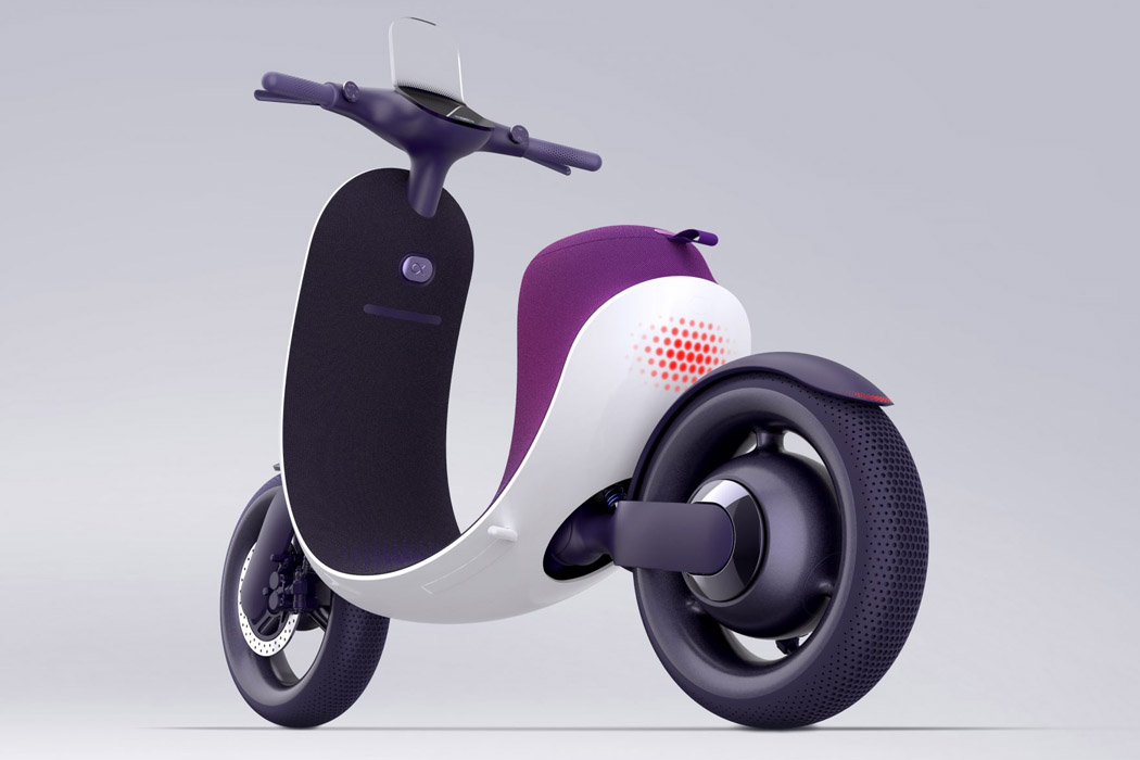 futuristic electric motorbike