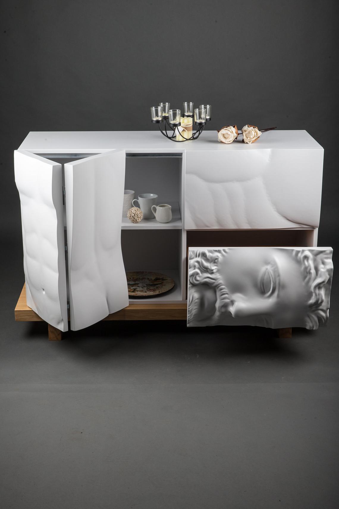 unusual white sideboard