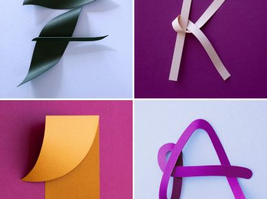 Expressive 3D Paper Typographic Series by Reina Takahashi