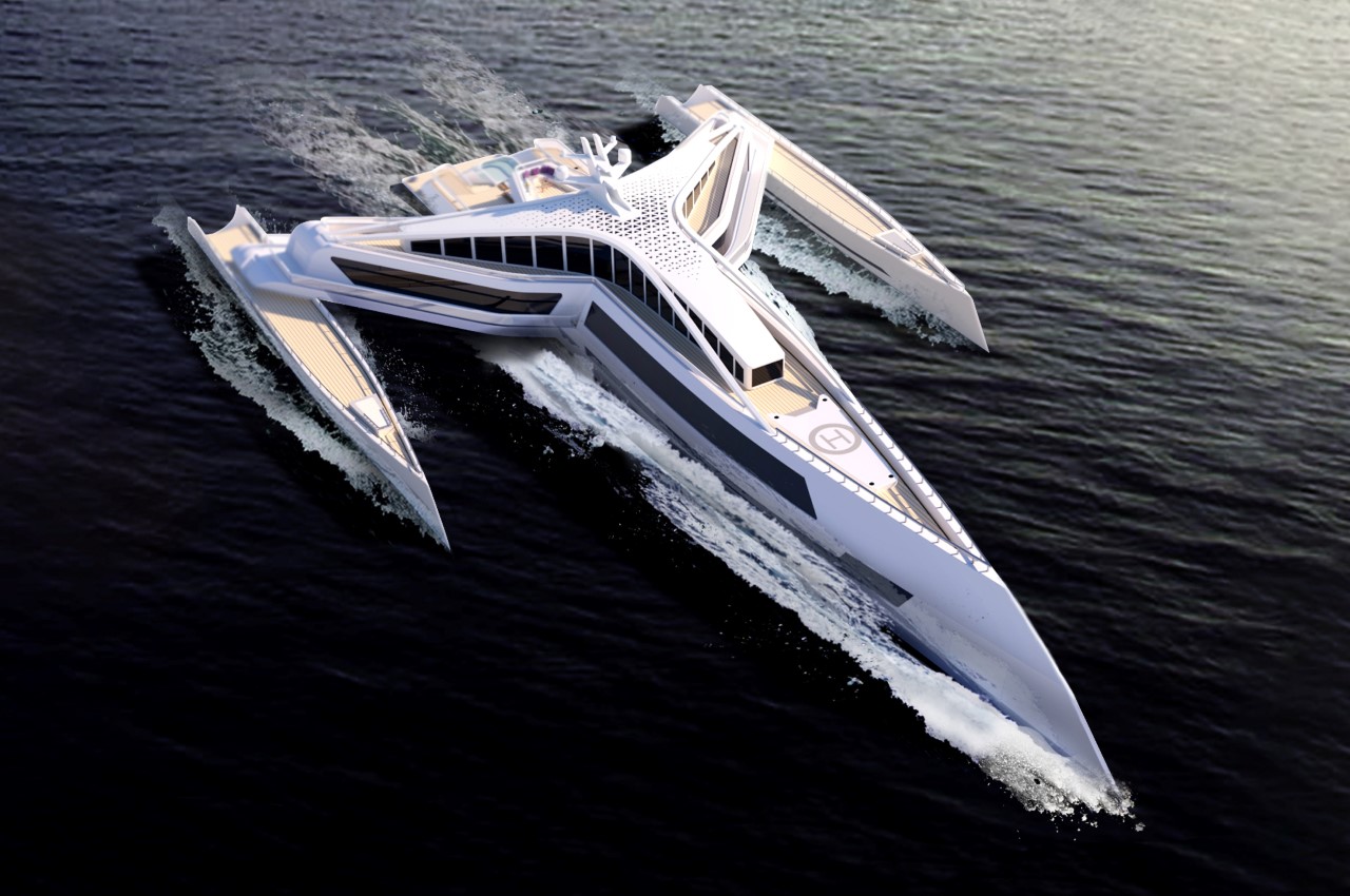 y-shaped yacht