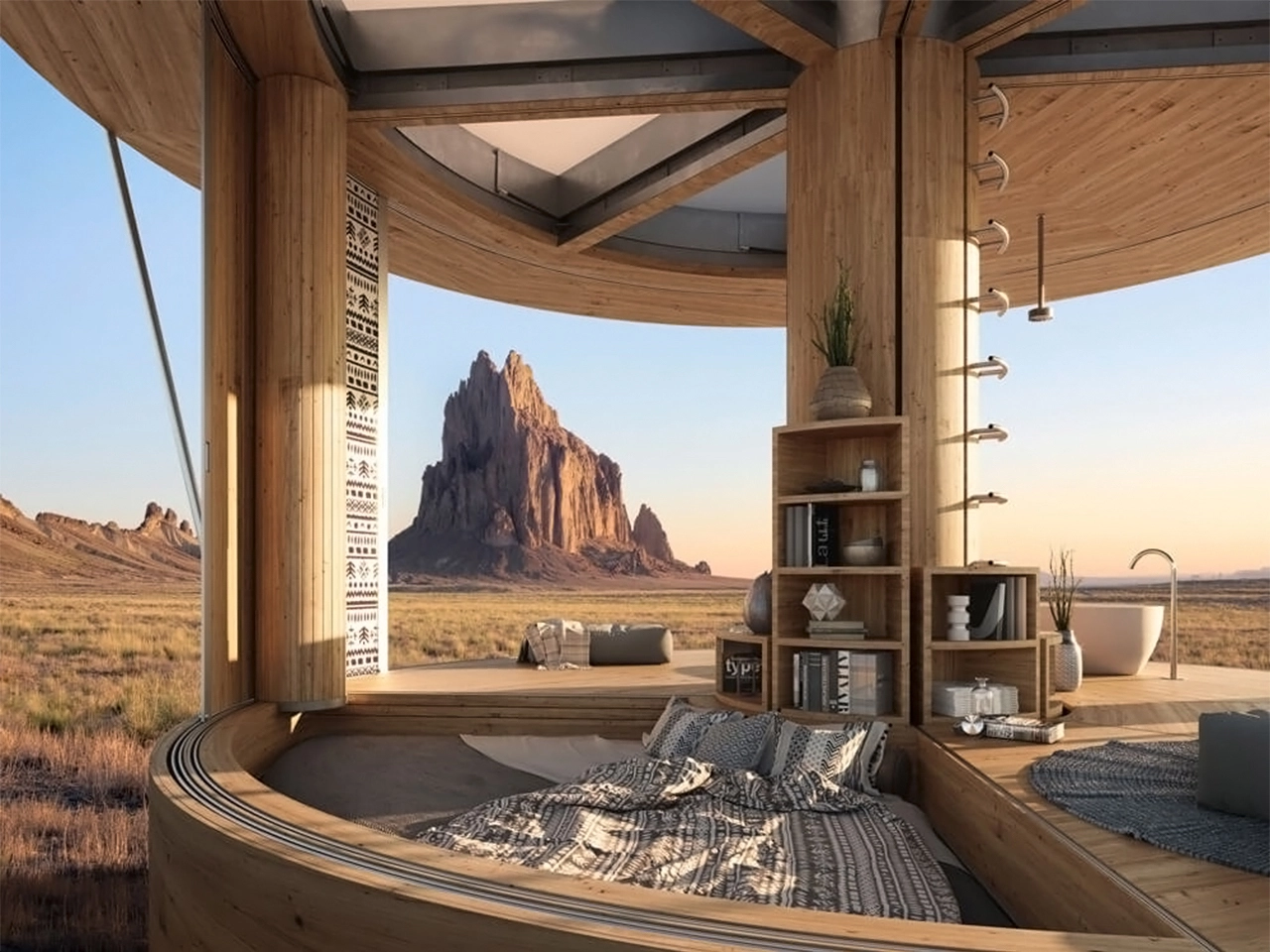 Circular Luxury Cabin 'Casa Ojalá' with 20 Different Configurations