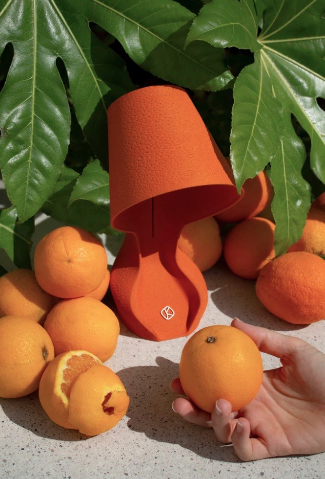 organic lamp orange peels