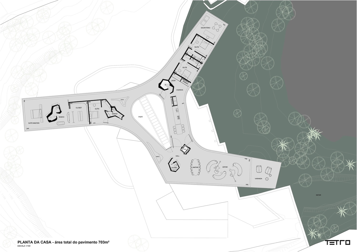 modern concrete house plan