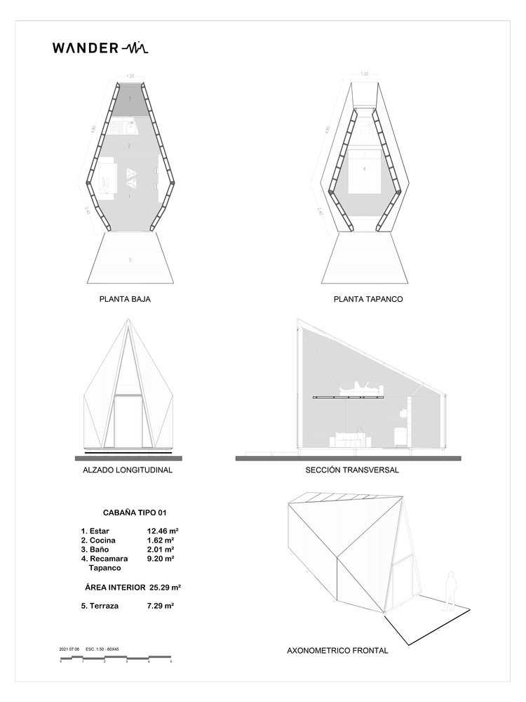 prefab wooden cabin plan