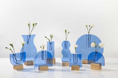Modern Slimline Vase Collection by Glassmateria Studio