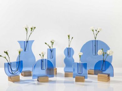 Modern Slimline Vase Collection by Glassmateria Studio