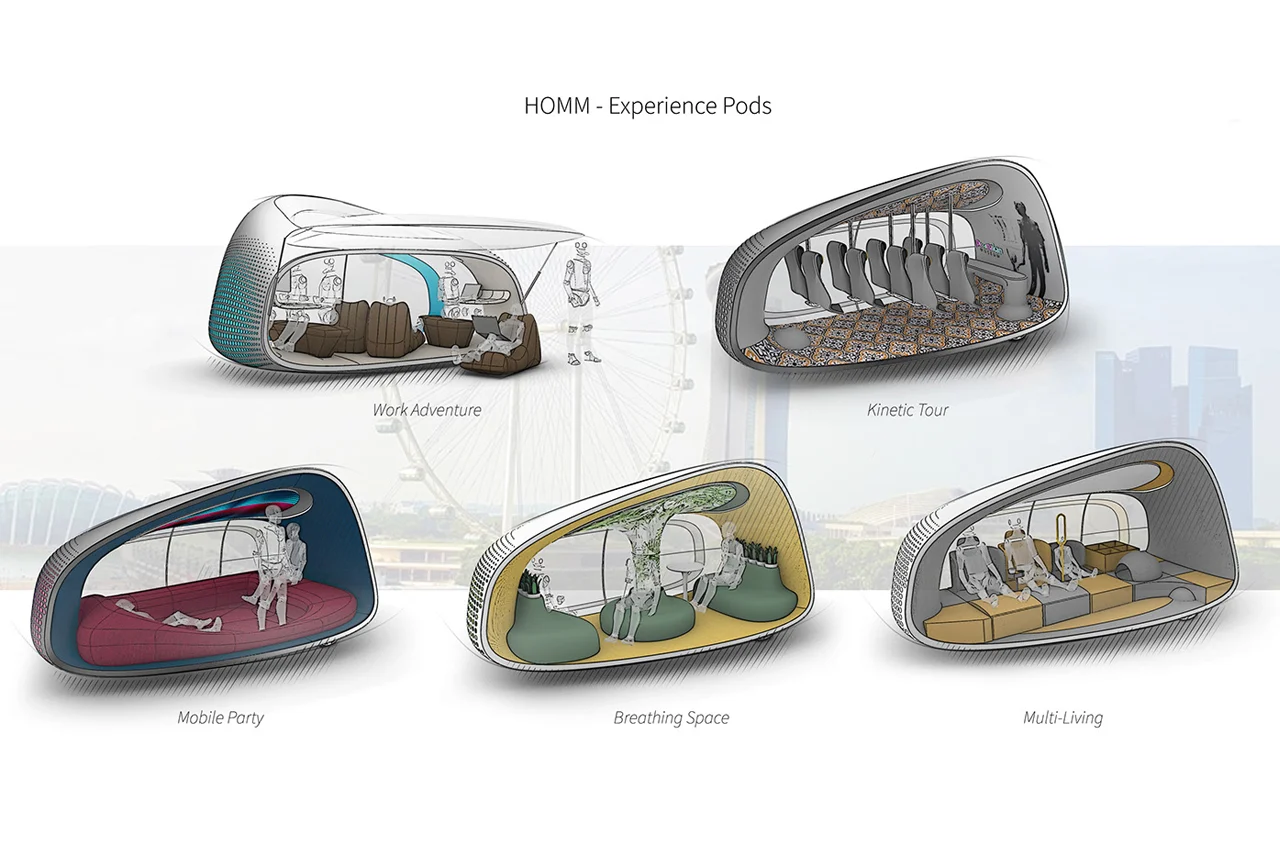 HOMM Autonomous Experience Pod concept