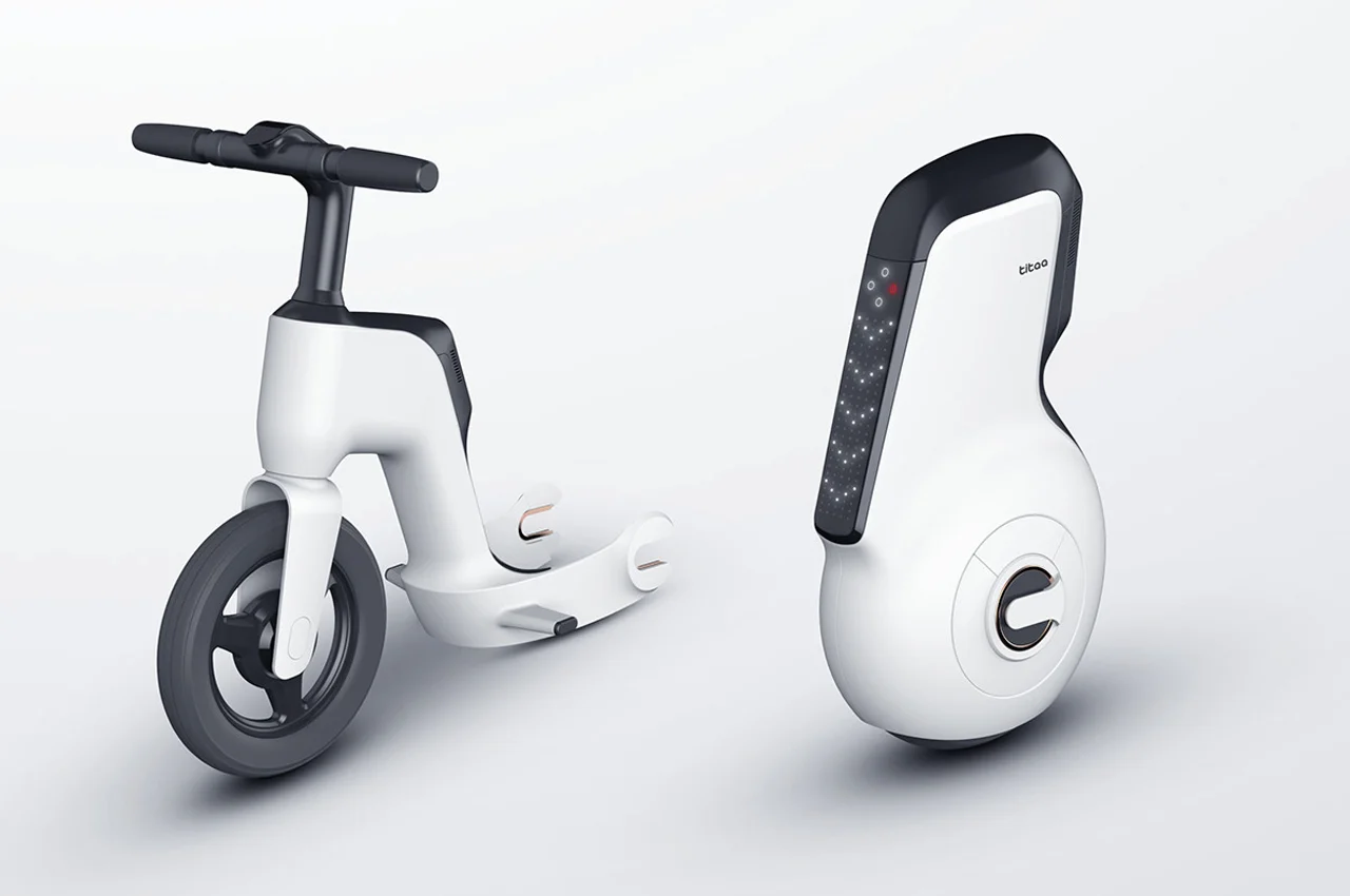 Two-Wheel E-Bike and Self-Balancing Unicycle 'Titaa'