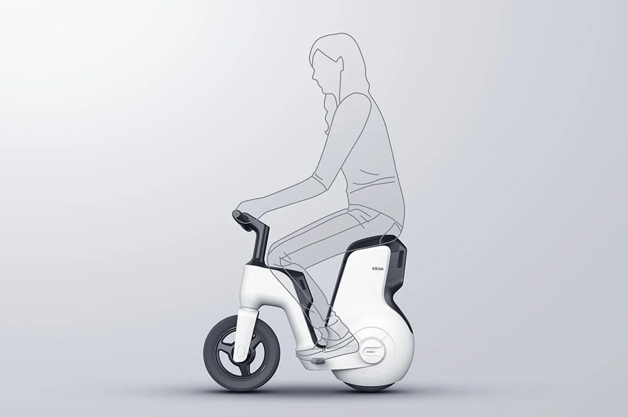 Two-Wheel E-Bike and Self-Balancing Unicycle 'Titaa'