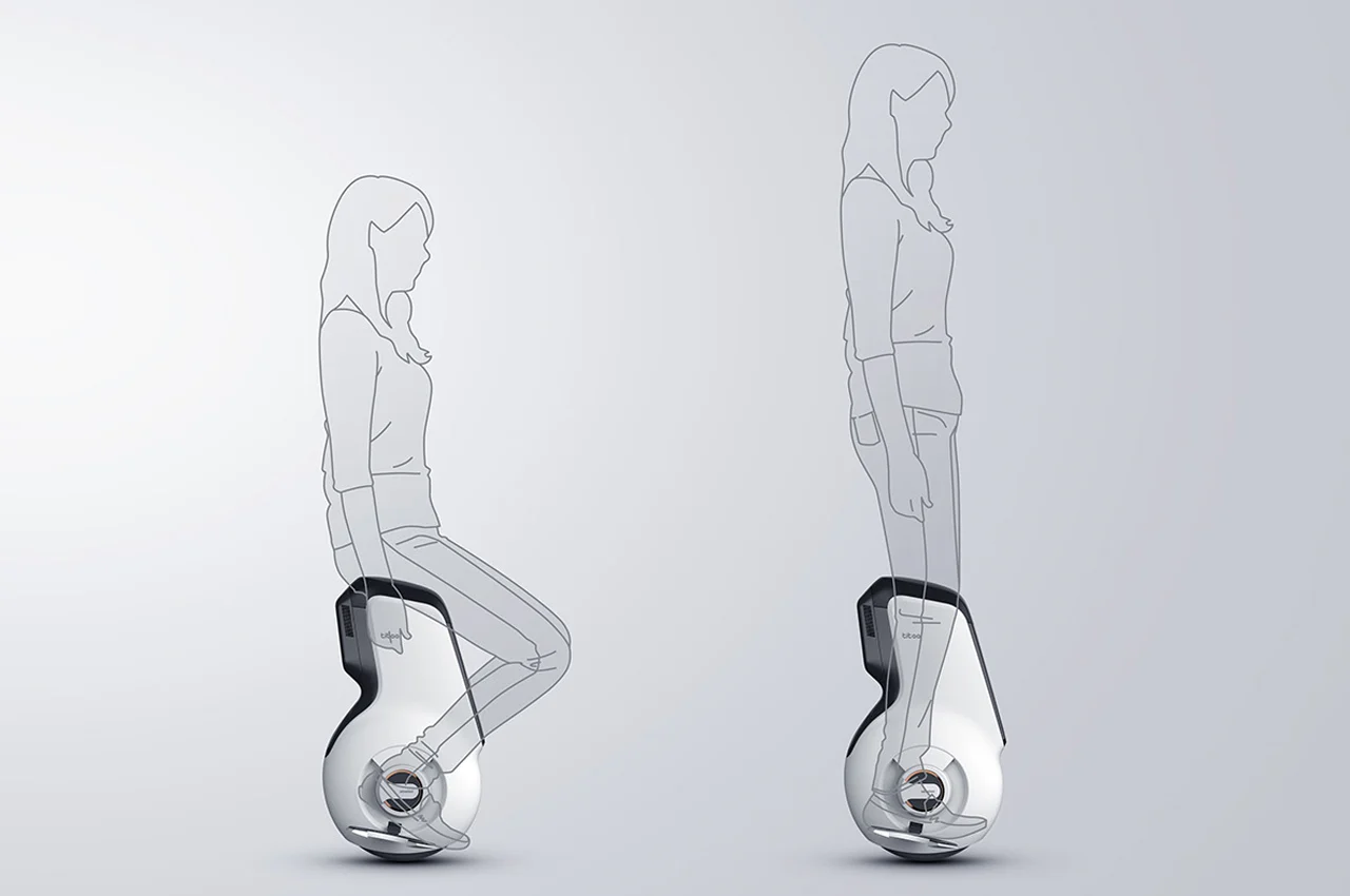 Two-Wheel E-Bike and Self-Balancing Unicycle 'Titaa'