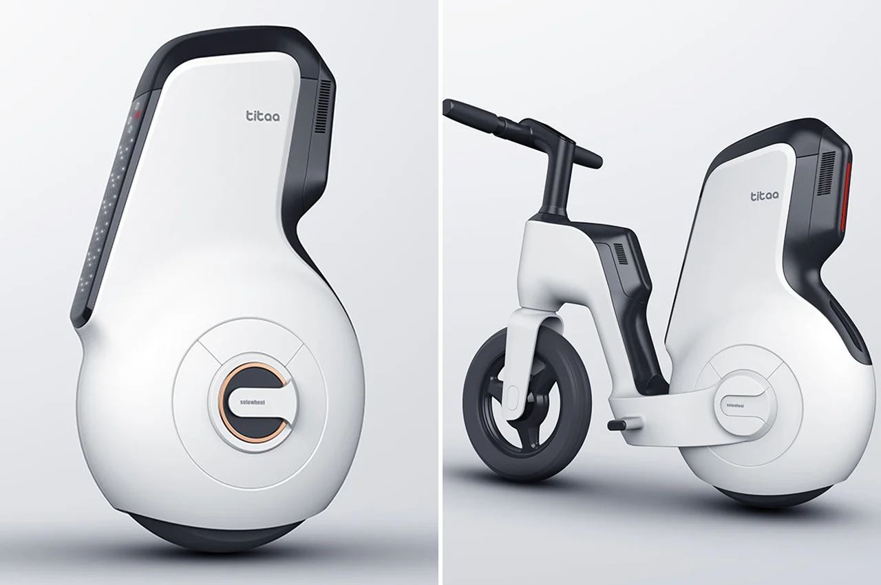 Two-Wheel E-Bike and Self-Balancing Unicycle 'Titaa'