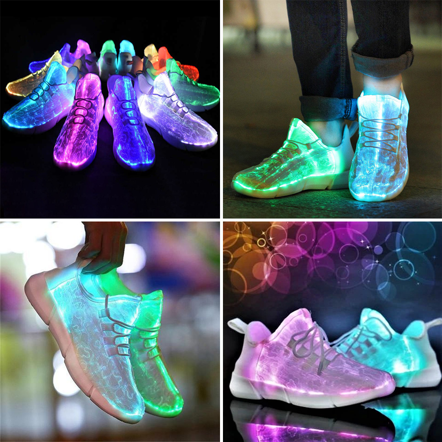 LED Shoes Kids Fibre Optics