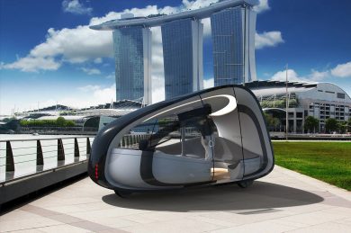 Three-wheeled HOMM Autonomous Experience Pod