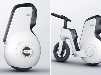 Two-Wheel E-Bike and Self-Balancing Unicycle 'Titaa'