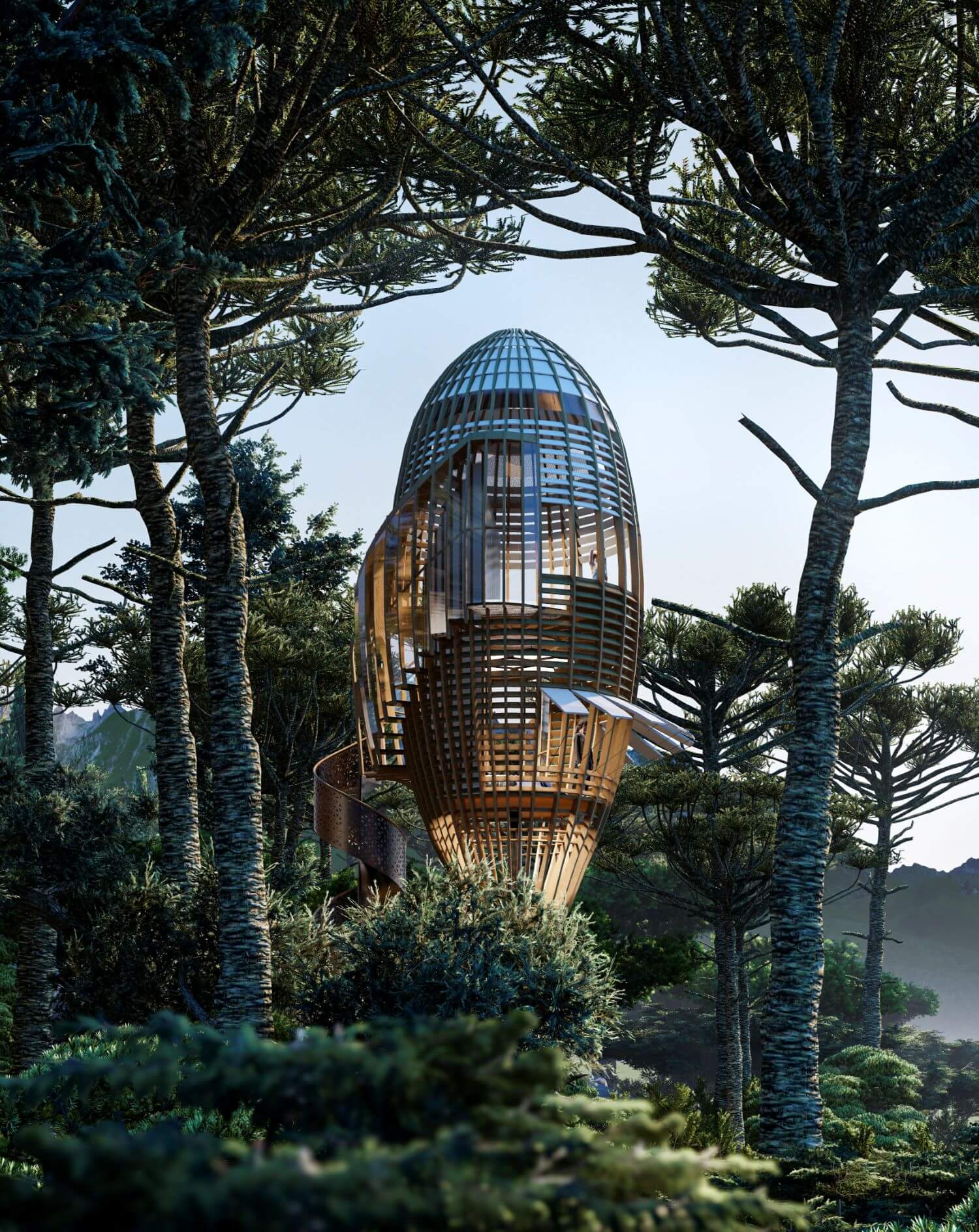 Earth Caterpillar House by Veliz Arquitecto