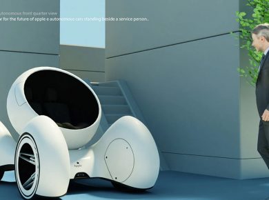 360-Degree Maneuverable and Self-Driving Apple Car Concept