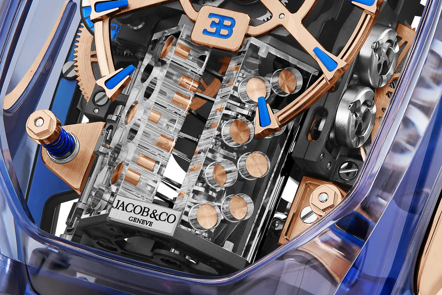 Incredible Bugatti Chiron Blue Sapphire Crystal Watch