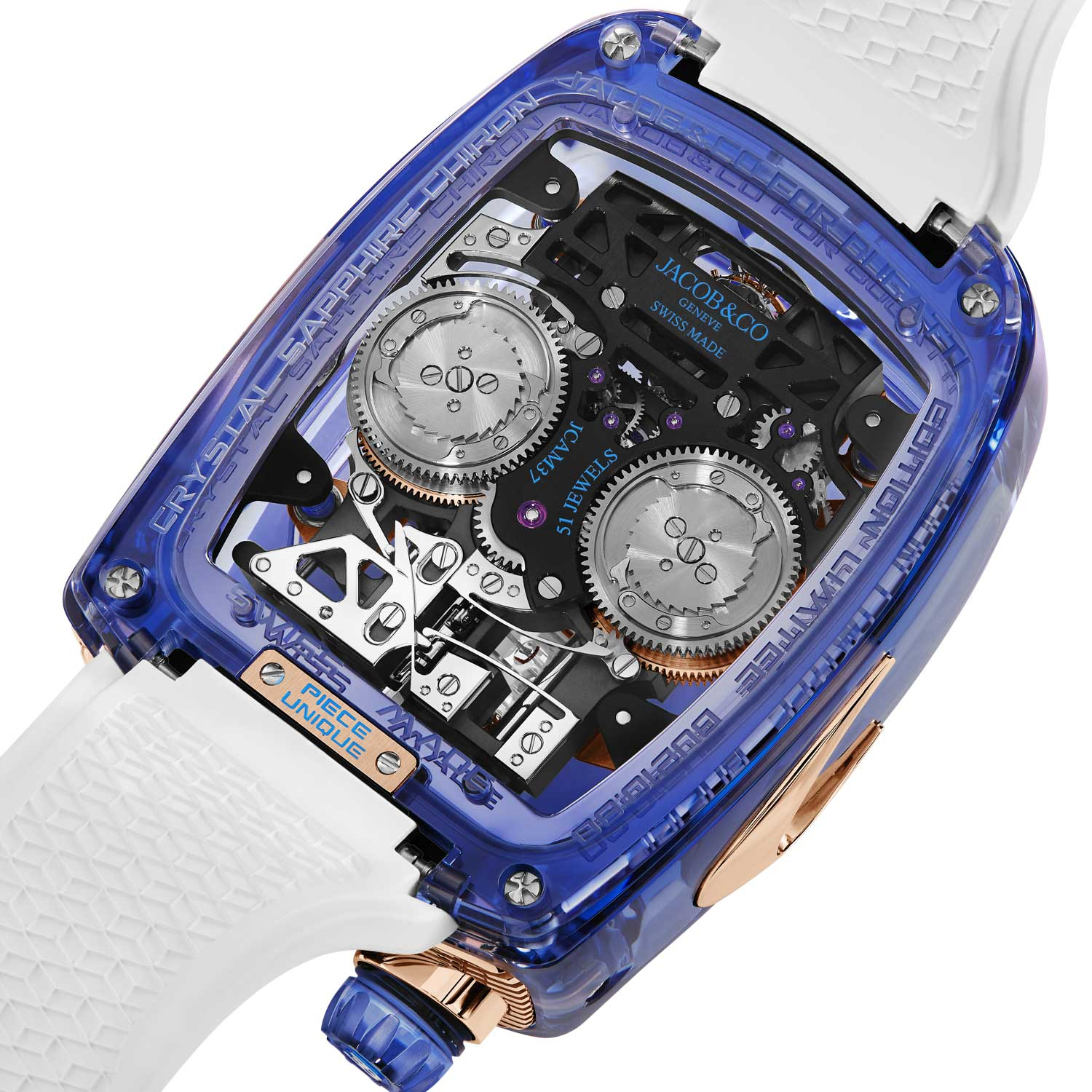 Incredible Bugatti Chiron Blue Sapphire Crystal Watch