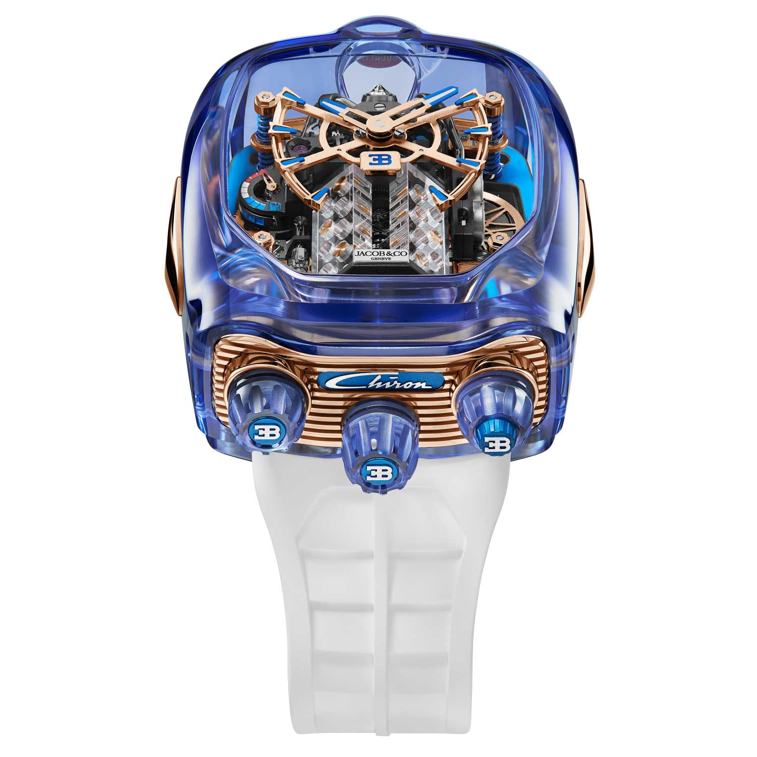 Incredible Bugatti Chiron Blue Sapphire Crystal Watch